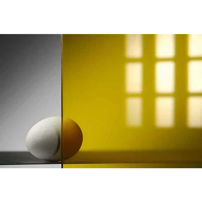 Монолитный поликарбонат 12 мм КОЛИБРИ янтарь 2050х3050 мм